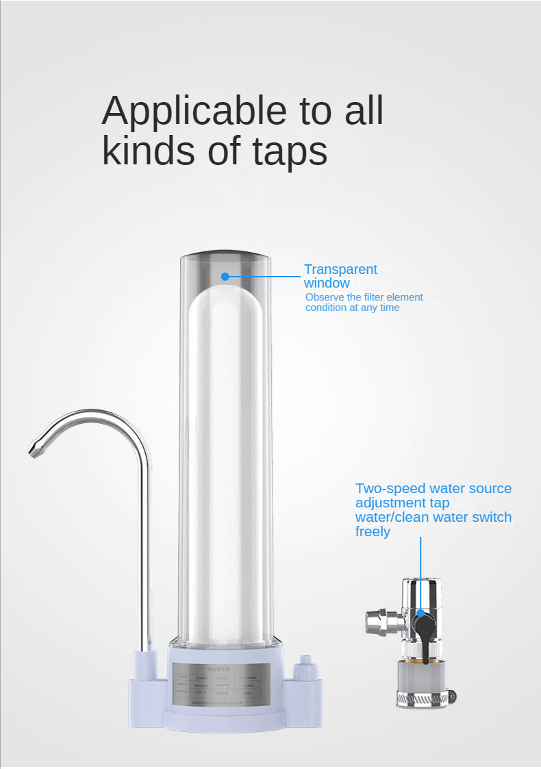 Water purifier household direct drinking tap filter tap water transparent water filter ceramic cartridge