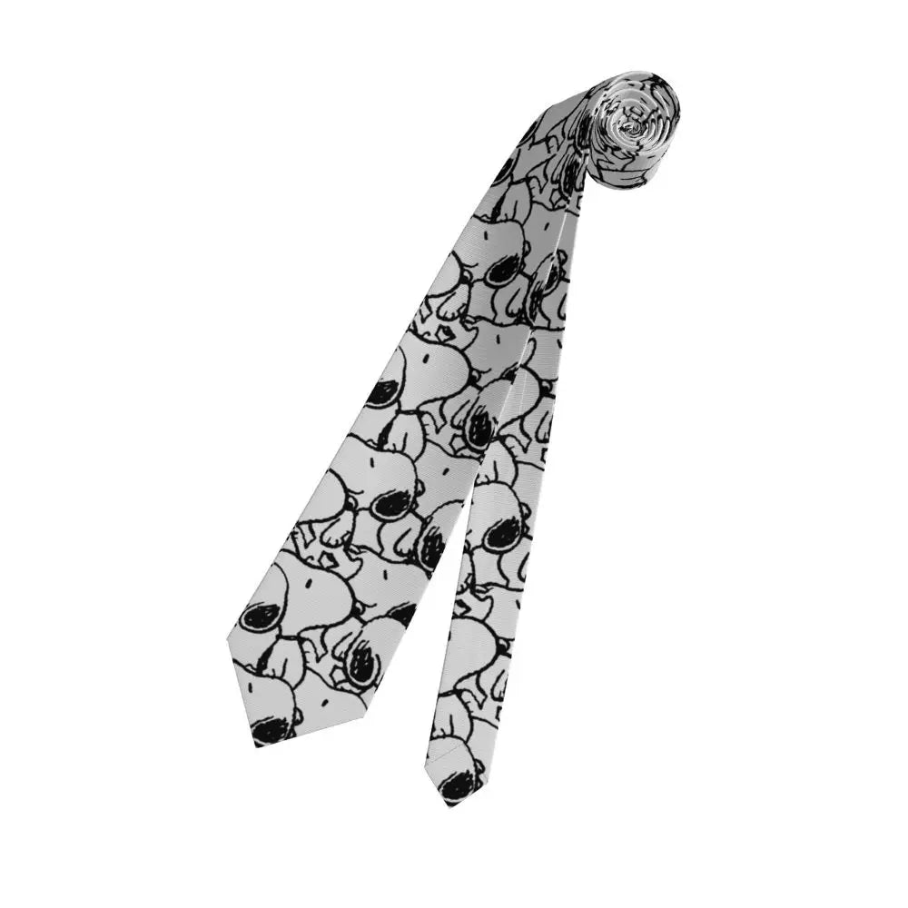 Snoopys & Woodstock Smile Giggle Laugh Neckties Silk 8 cm Neck Tie for Mens Shirt Accessories Cravat Wedding Accessories Office
