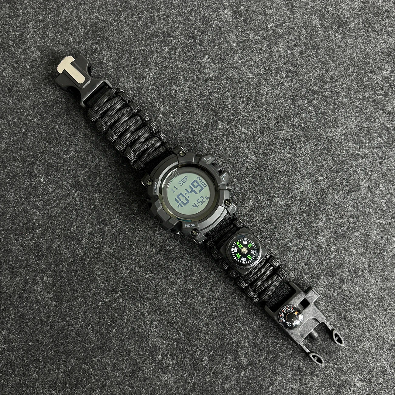 Islamic Prayer Watch Men Azan Watch Compass Multifunctional Digital Wristwatch Luminous Waterproof Outdoor Survival Watch
