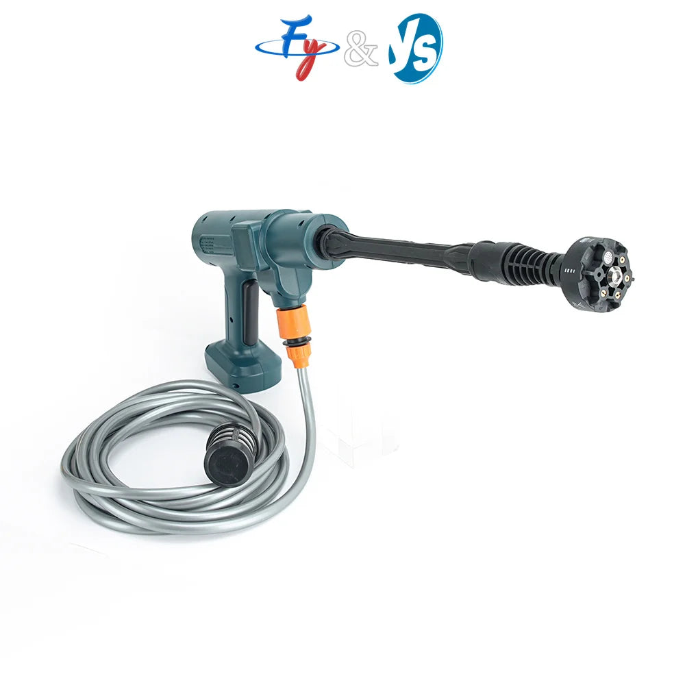 Portable Rechargeable Electric Pressure Washer with Hose, Multi-Nozzle for Car Washing, Garden Watering, Outdoor Cleaning