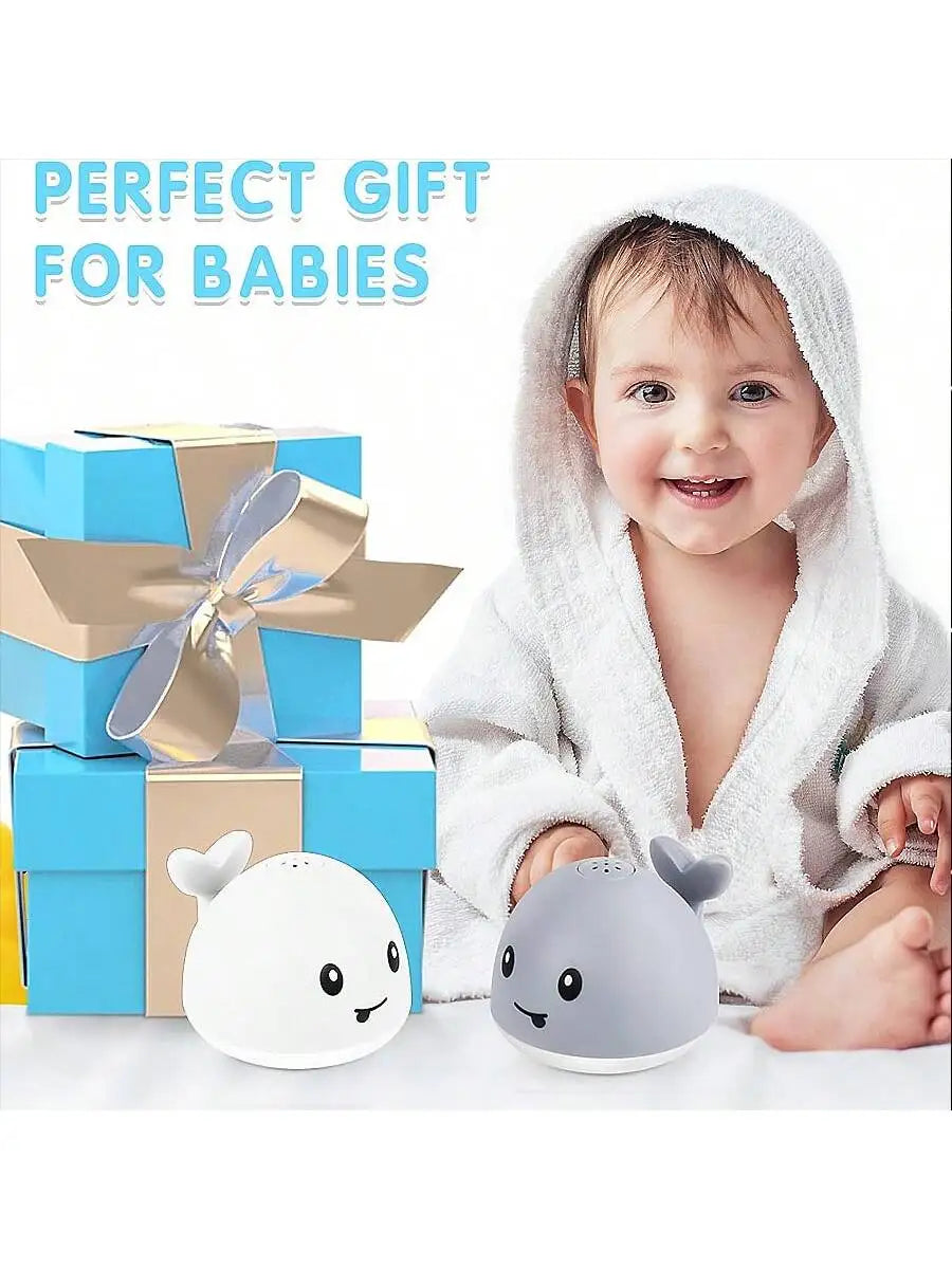 Baby Bath Toys, Toddler Bath Toys for Kids Ages 1-3, Light Up Whale Bath Toy Sprinkler, Pool Water Table Infant Baby Toys 6-12-1