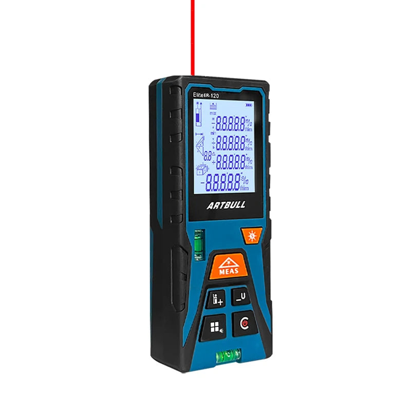 ARTBULL Digital Green Laser Tape Measure 50M Laser Distance Meter Rangefinder With Horizontal