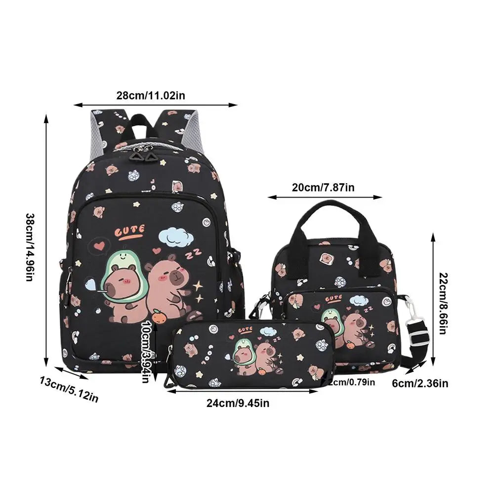Cartoon Animal School Bags Primary Schoolbag  School Backpack Set Kids Daily Travel Backpack For Kids Children Students School