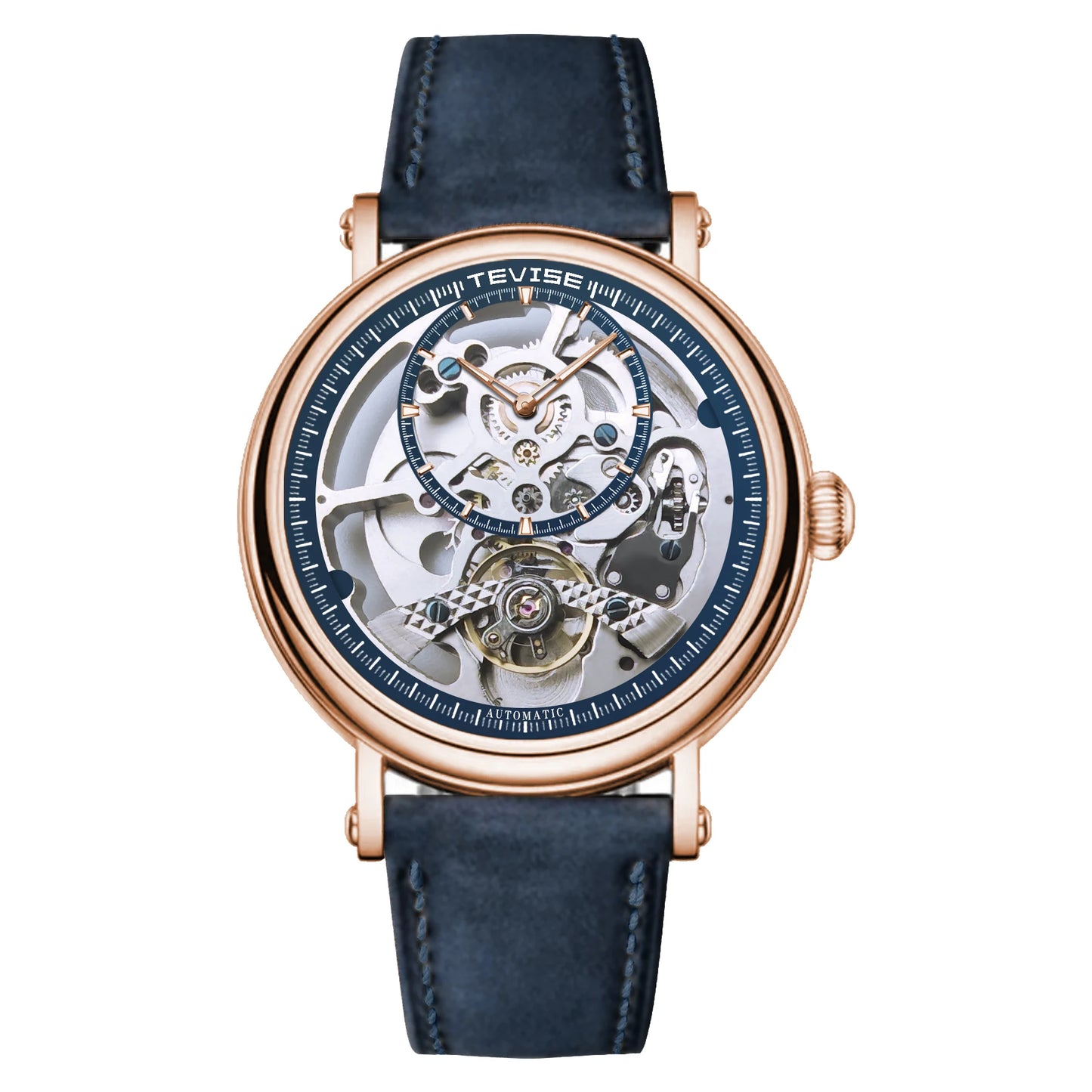 TEVISE New Automatic Watch for Men Mechanical Watch Skeleton Wristwatch Luminous Stainless Steel Top Luxury Watch Waterproof