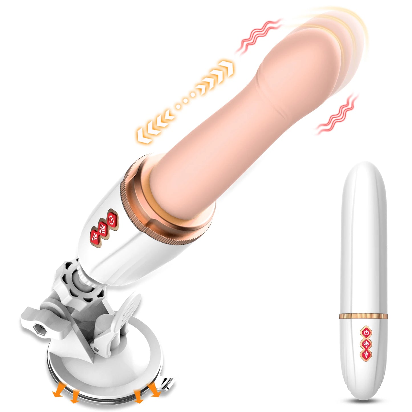 Thrusting Massager, Sex Toy, Vibrator, Adult Toy, Realistic Suction Cup Massager, G-Spot and Anal Adult Toy, Suitable for Couple