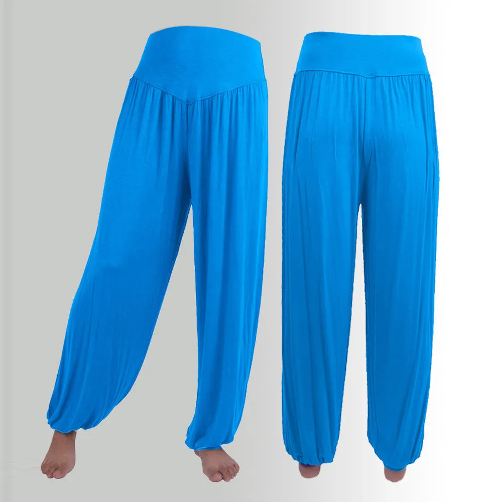 Women Elastic Loose Dance Yoga Pants Gym Workout Trousers Commute Sweat Pants High Waisted Female Clothing Calça Feminina