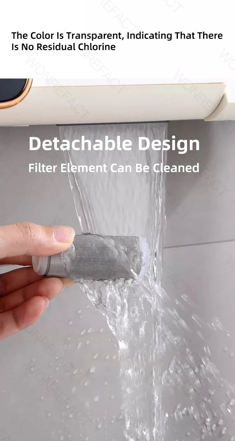 Shower Water Filter Stainless Steel High Pressure PreFilter Water Heater Purifier for Showers Sinks Spin Down Sediment Filter