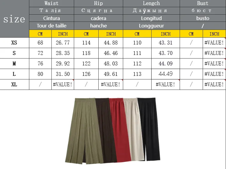 2025 Spring Pants For Women Fashion Spring Autumn New Solid Color Folded Chic Female Elastic High Waist Wide Leg