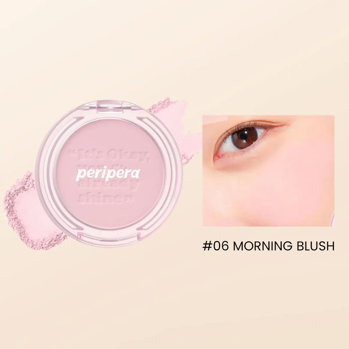 PERIPERA PURE BLUSHED SUNSHINE CHEEK,Silky Powder Blush,Natural Healthy Glow,Soft-Focus Matte Finish,K-Beauty,Korean Makeup