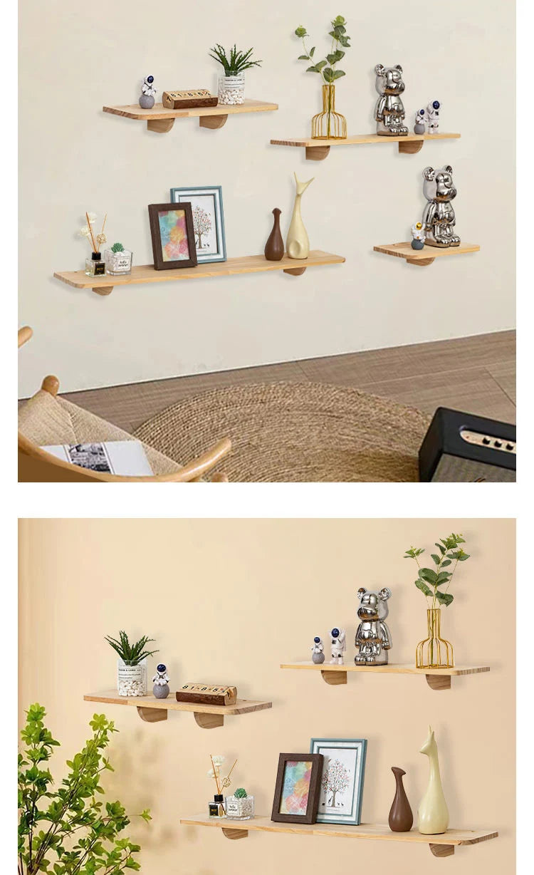 Floating Shelves for Wall Decor,Soild Wood Wall Mounted Shelf for Bathroom,Bedroom,Living Room Kitchen Storage&Decoration