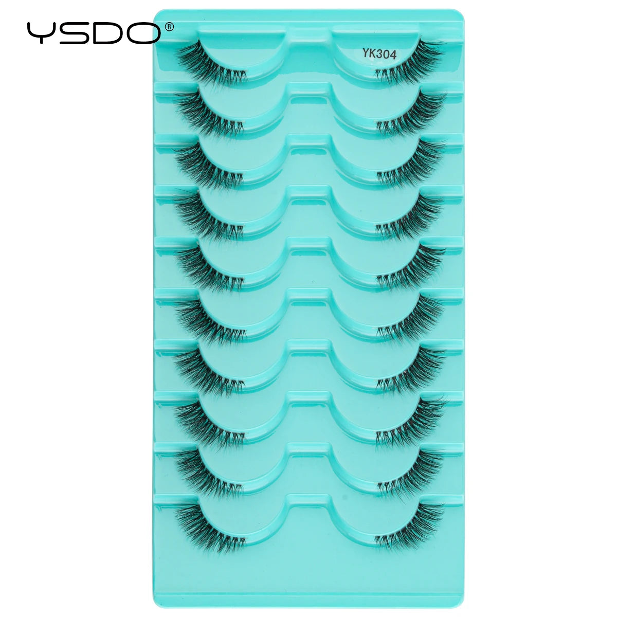 YSDO 3/7/10 Pair Half Eye Lashes Soft Natural Fake Lashes Look Short Wispy Clear Band Fox Eye Lash Faux 3d Mink Eyelashes Makeup
