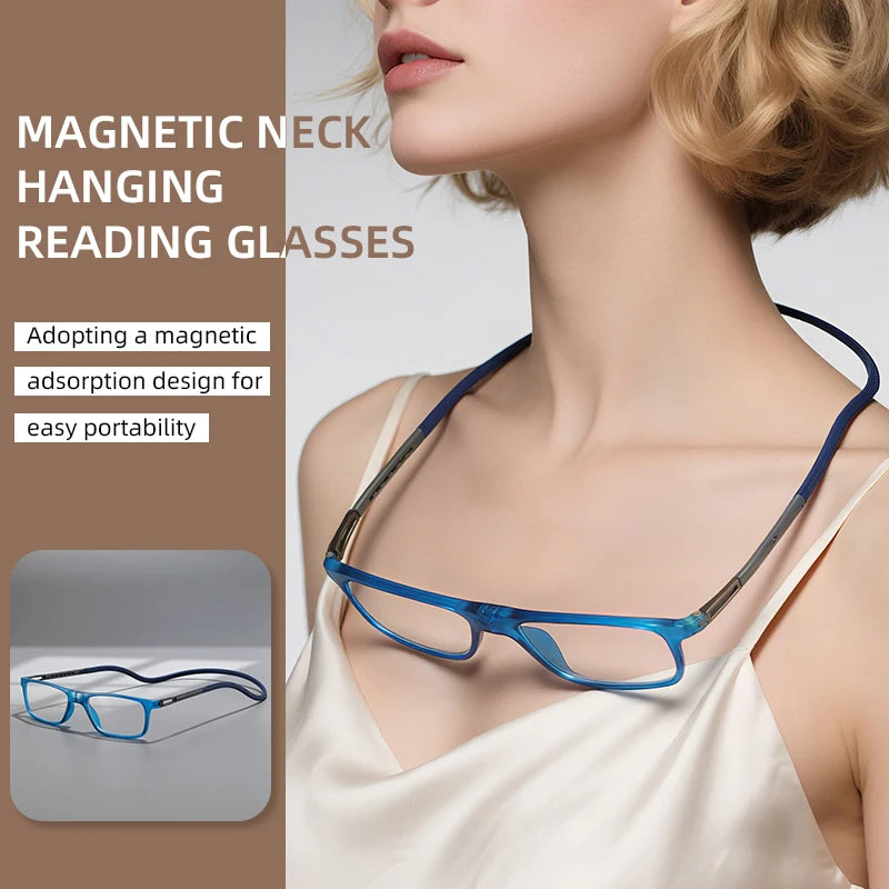 The new neck-hugging reading glasses are convenient to carry and are high-definition and comfortable for daily reading