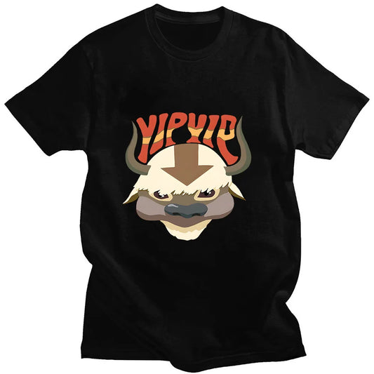 YIP APPA Game T Shirt Anime Print Cartoon O-neck Tee-shirt Short Sleeve Retro Harajuku Tshirt Camiseta Hombre Comic Cute Tops