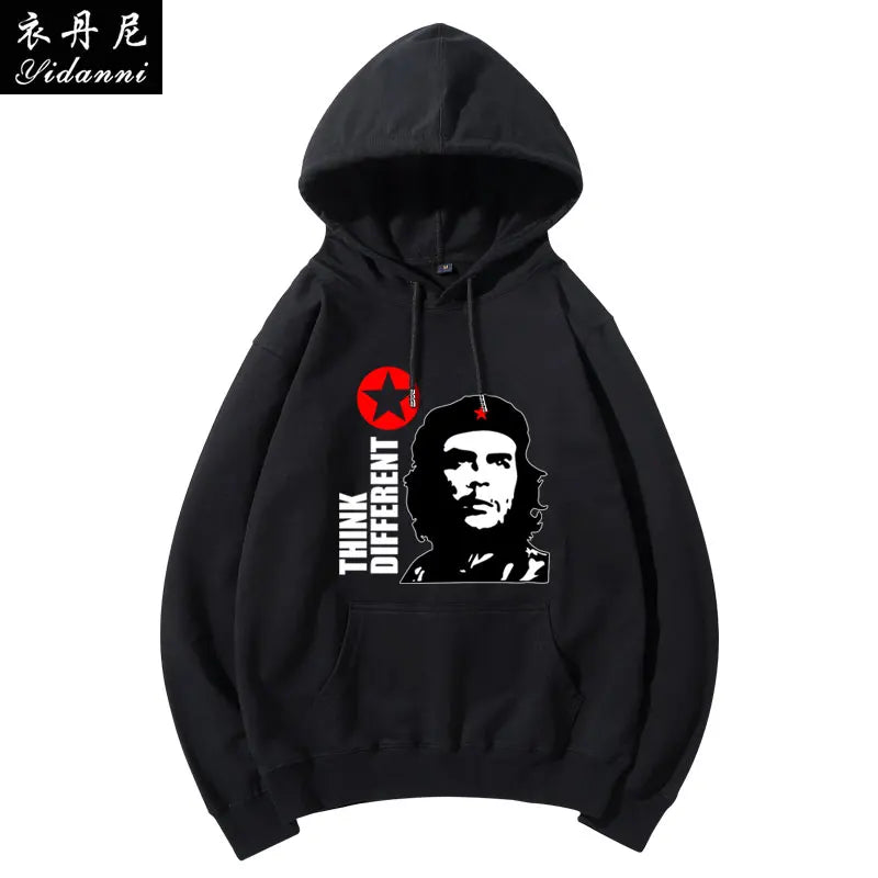 Cuban Red Revolutionary Hero Che Guevara Hooded Sweatshirt Printed Men's and Women's Casual Pullover Long-sleeved Hoodies Tops