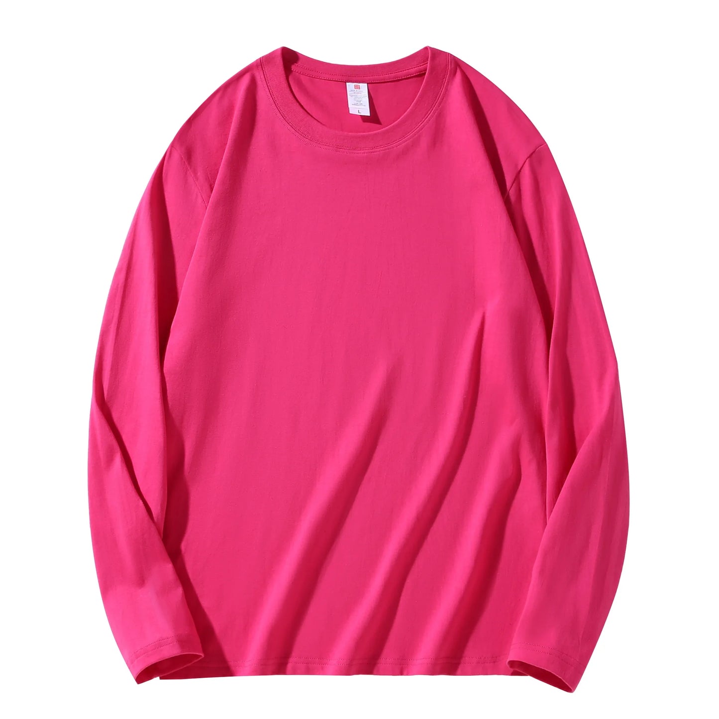 Cotton 100% Long-sleeved Men's T Shirt MRMT 2025 Brand New Round-collar Solid-color Men T-shirt for Male Tshirt Man Tops Tees