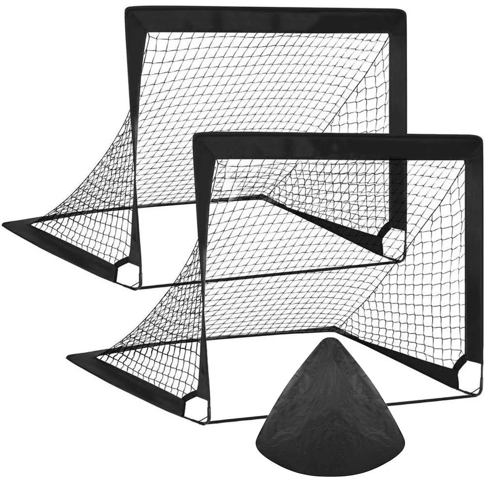 Soccer Goals for Backyard Set 2pcs Portable Training Football Net Indoor and Outdoor Children’s Football Match Door Frame