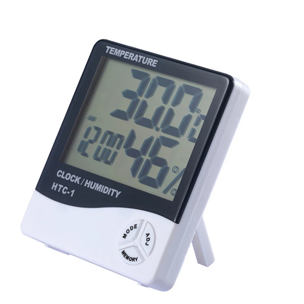LCD Digital Thermometer Eyelash Extension Temperature Humidity Timer Hygrometer Weather Station Clock Lash Grafting Beauty Salon