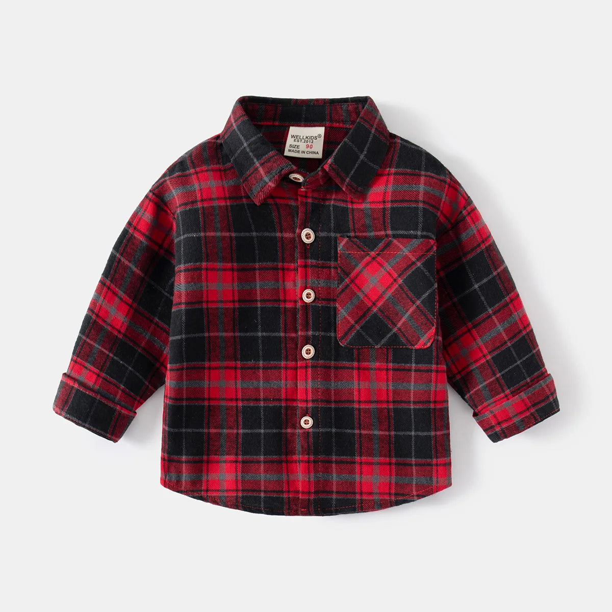 2-7 Years Shirts For Children 2025 Kids Clothes Boys Shirts With Collar Cotton Long Sleeved Plaid Casual Top Blouse For Boy