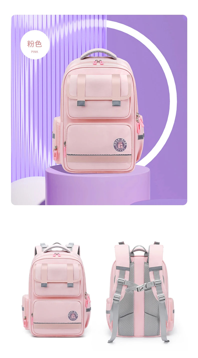 GOLF Primary School Bags for Girls Pink School Backpacks 9 to 10 Years Bookbags Kids Orthopedic Backpack Grade 1 to 4 Boys 2025