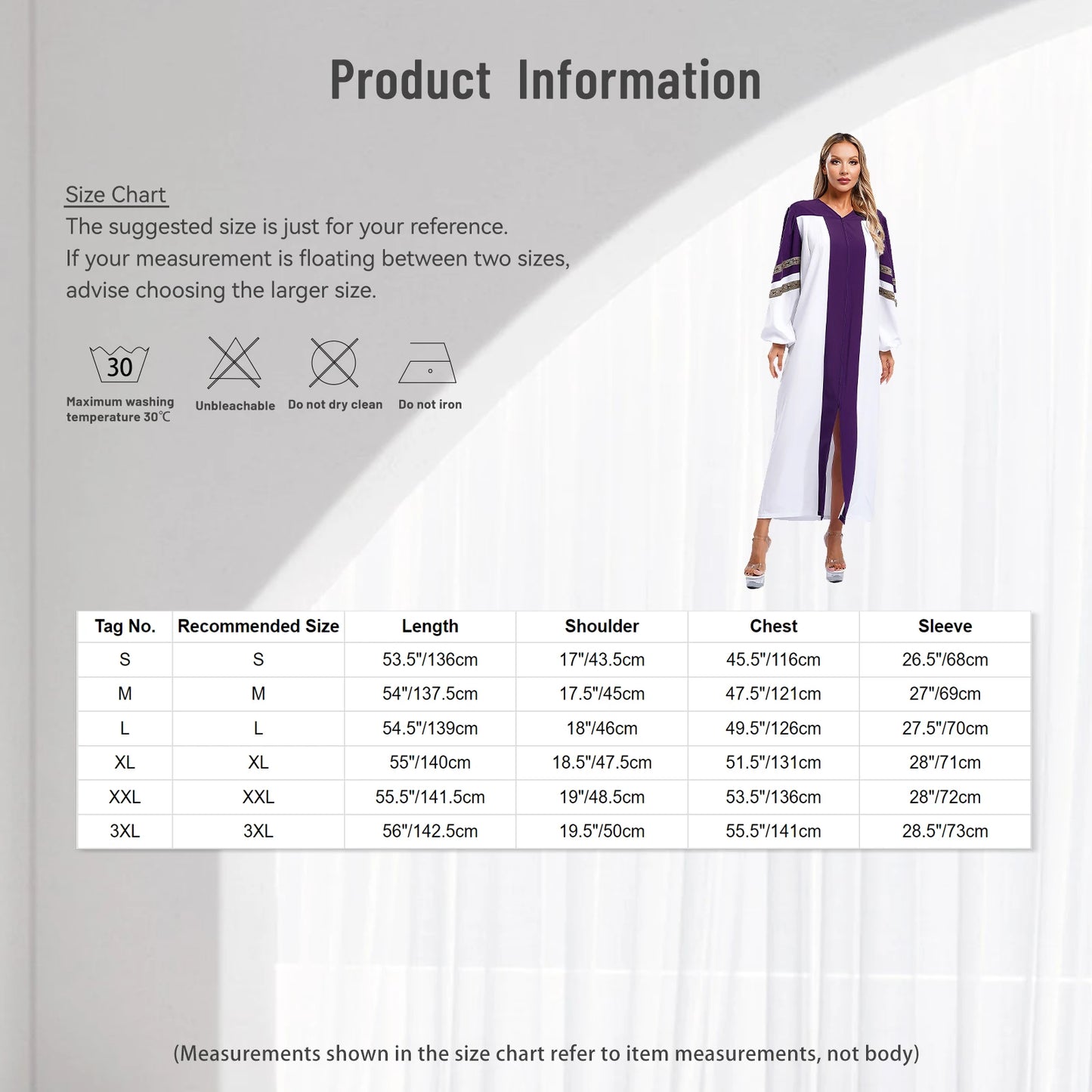 Womens Church Clergy Loose Choir Robe Dress Priest Preacher Dresses Baptism Confirmation Officiant Costume Praise Worship Dress