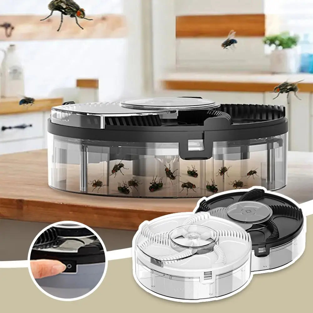 New Electric Fly Trap USB Rechargeable Flycatcher Indoor Outdoor Safety Insect Catching Tool for Home Kitchen Garden Flytrap