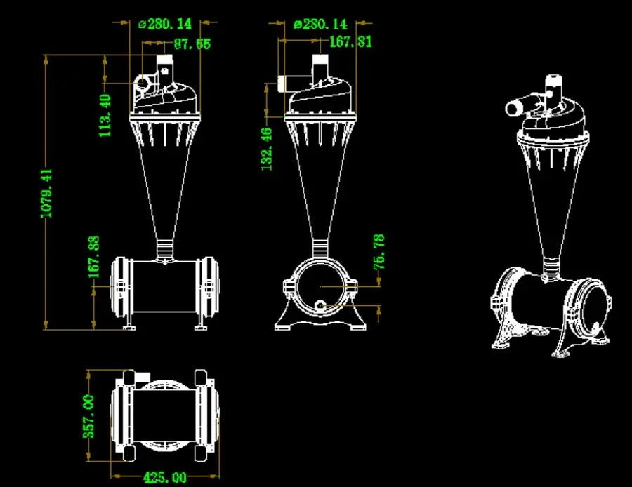 Water Treatment Irrigation Equipment Centrifugal Hydrocyclone Filter Filtering Well Water for Irrigation System Sediment Filter
