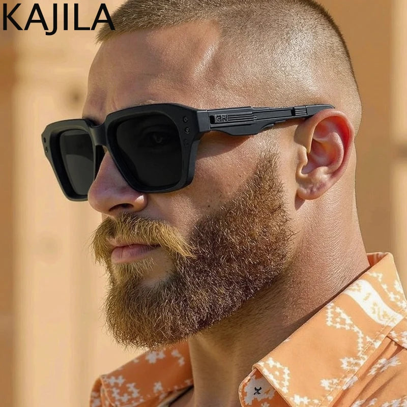 Retro Polarized Square Punk Sunglasses Men 2026 Luxury Brand Designer Classic Driving Shield Sun Glasses for Male Shades UV400