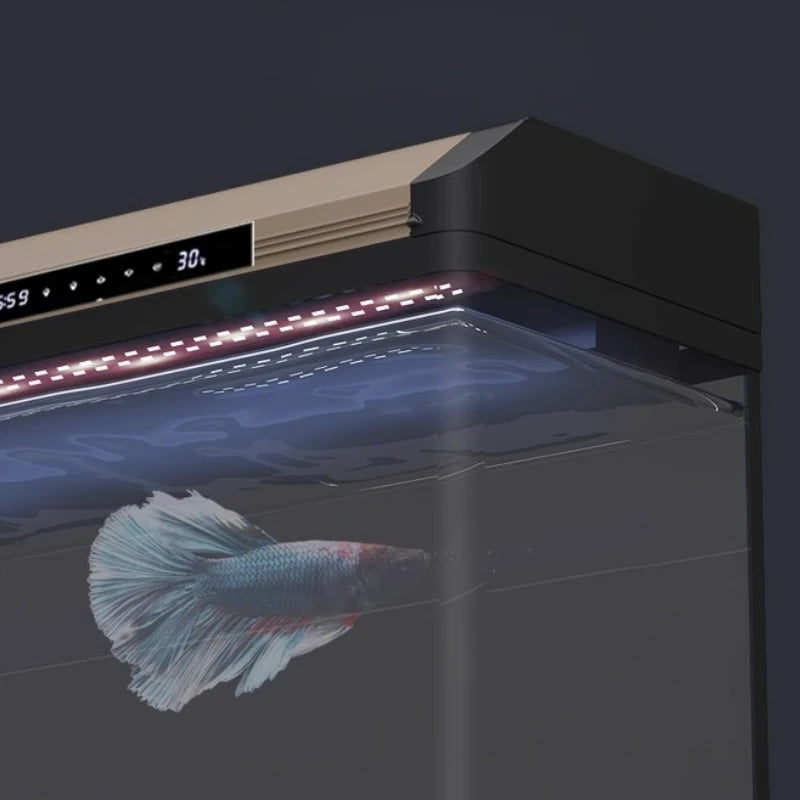 Fish Farming Equipment Glass Aquarium Indoors Ecology Decoration Living Room Aquarium Floor Luxury Home Furniture Acquario Lsyg
