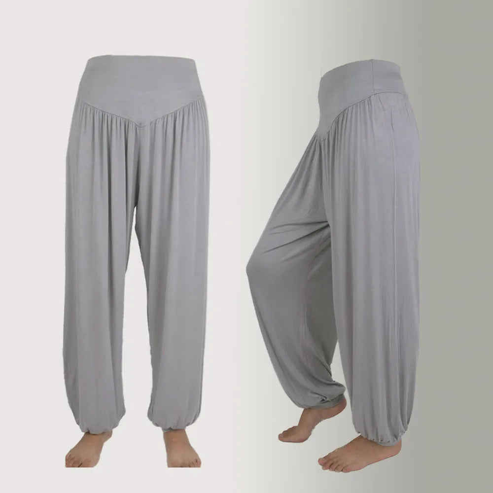 Women Elastic Loose Dance Yoga Pants Gym Workout Trousers Commute Sweat Pants High Waisted Female Clothing Calça Feminina