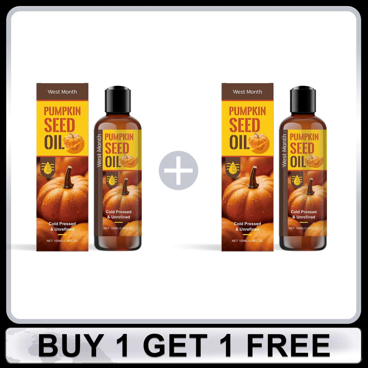 Pumpkin Seed Oil for Body & Hair Deep Moisturizing Nourishing Dry Skin Natural Hydrating Tightening Lifting Brightening Body Oil