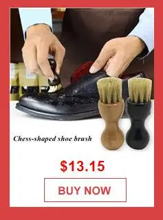 Long-handled Horse Hair Shoe Brush Soft  Leather Cleaning Brush  Round Head Shoe Cleaner Household Cleaning Brush Shoes Cleaners