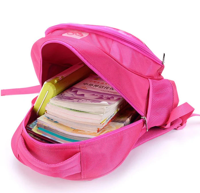 16 inch Girls School Bags Princess Cartoon Schoolbags Pink Backpack kids Cartoon Primary Bookbag Kids Mochila Infantil