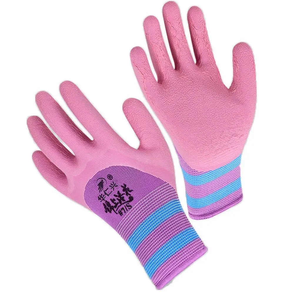 Latex Wrinkles Working Gloves Tool 15 Needles Nylon Protective Mittens Anti-slip Wear-resistant Rubber Coated Glove Female