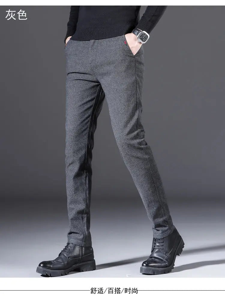 In the autumn of 2025, men's casual pants are slimming, fashionable, cool and versatile. Solid straight-leg Korean-style busines