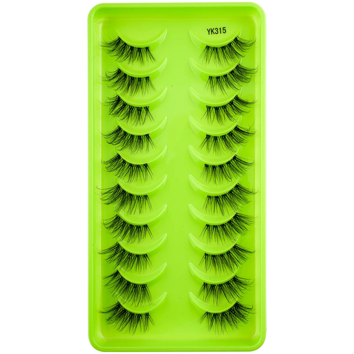 YSDO 3/7/10 Pair Half Eye Lashes Soft Natural Fake Lashes Look Short Wispy Clear Band Fox Eye Lash Faux 3d Mink Eyelashes Makeup