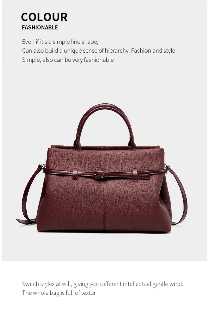 Women's Bags 2025 Genuine Leather Large Capacity Office Commuting Designer Inspired Tote Shoulder Bag Luxury Handbags for Women