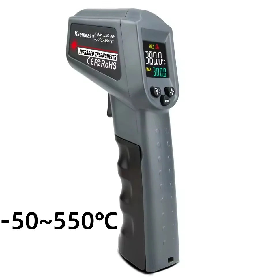 LCD Industrial Electronic Thermometer NonContact Digital Laser Temperature Meter Gun Laser Point Infrared Thermometer