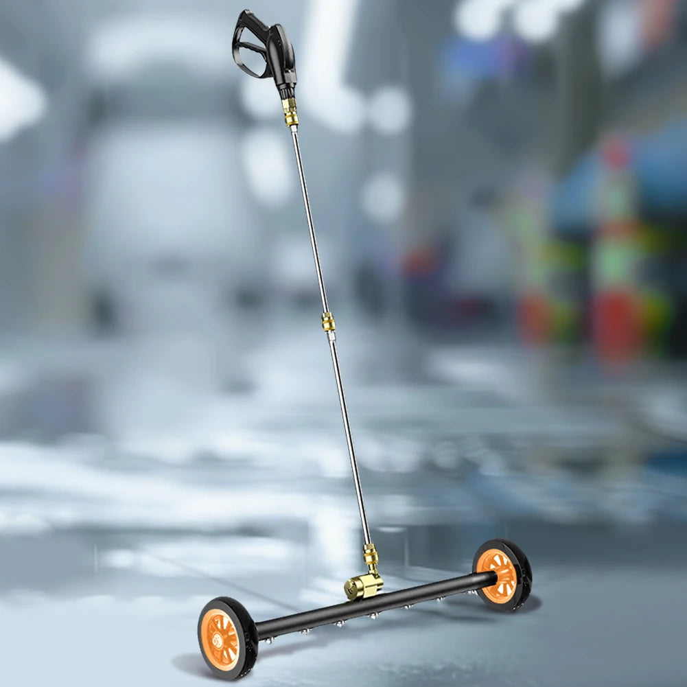 22 Inch Pressure Washer Extendable 3-Wand Undercarriage Surface Cleaner 1/4 Quick Connector High-Pressure Water Broom 4000 PSI
