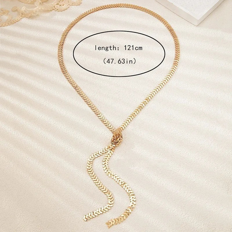 Tassel Necklace Long Knotted Chain Women Girls Gifts Fashion Jewelry Hot Sale Party Gift 2025 New Style