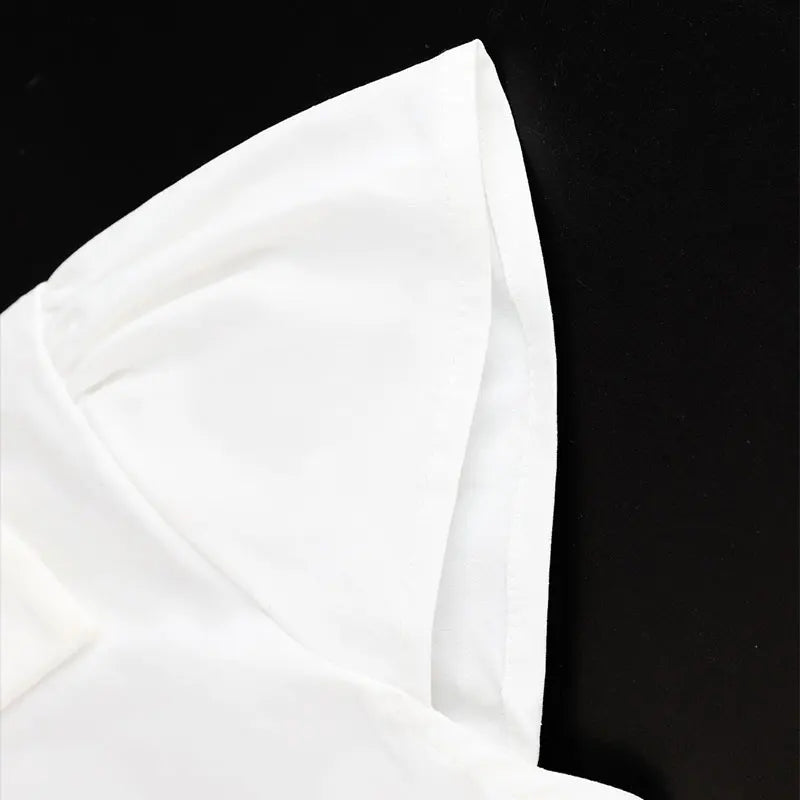 Summer Women Blouses T-shirt Streetwear New Fashion Button Turn-down Collar Casual Slim Tees Top Elegant Lady Versatile Clothing