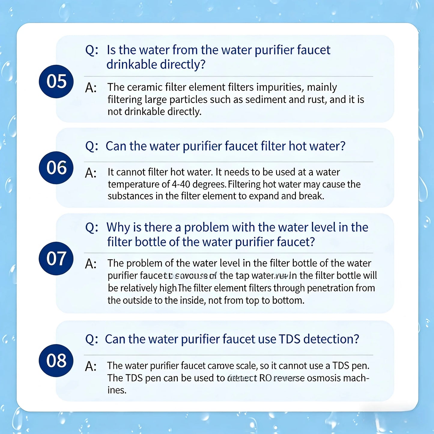 Faucet Tap Water Filter Purifier Removable Washable Filter Small Physical Filtering For Home Kictchen