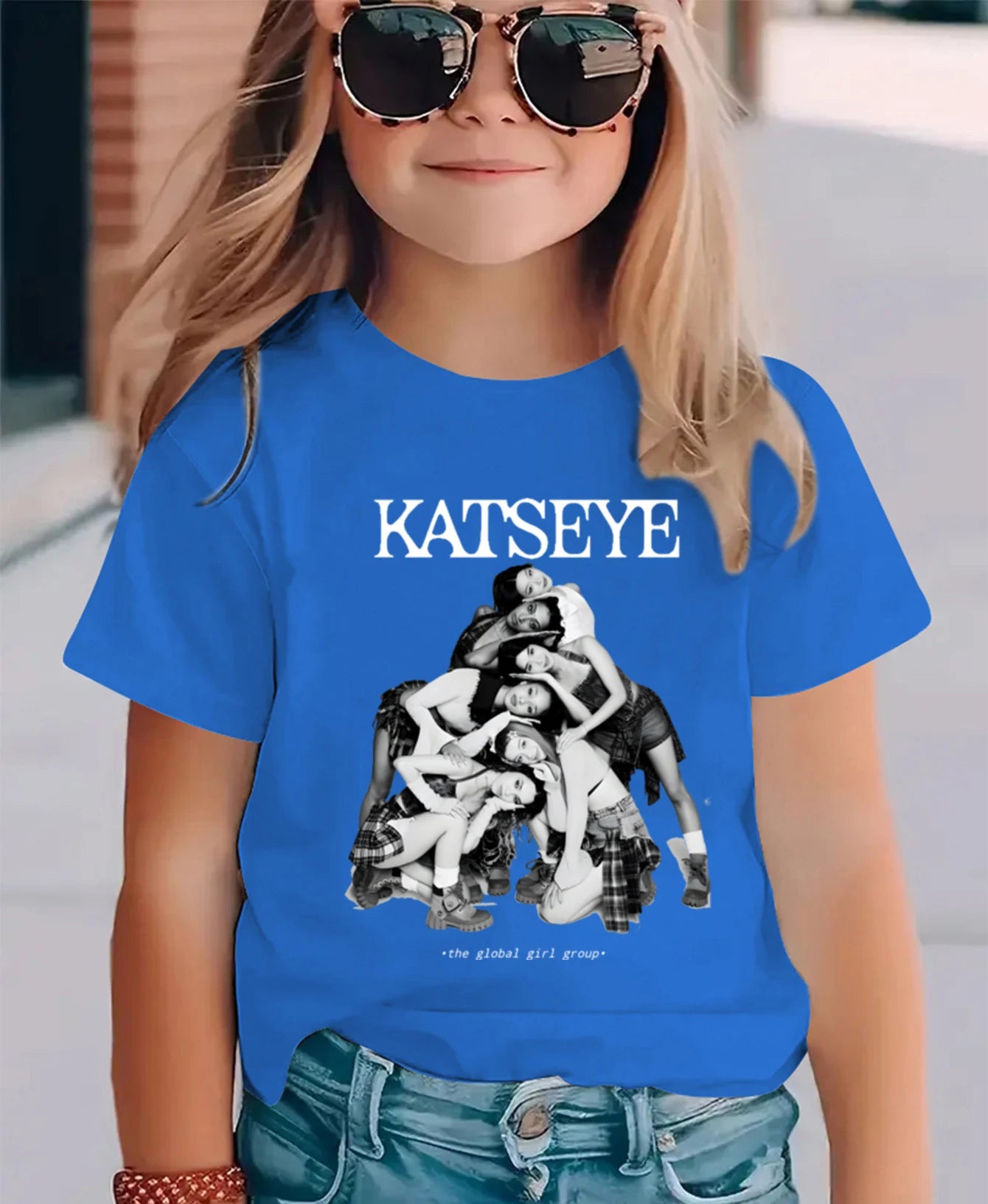 Summer Short Sleeve Tops Global Girl Group Katseye Graphic T Shirt Kids Casual Cotton T-shirt Baby Girls Tshirt Toddler Boys Top