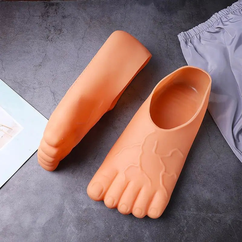 Artificial Foot Shoes Quirky Ideas Men's and Women's Toe Big Foot Spoof Red Five Finger Feet Fashion