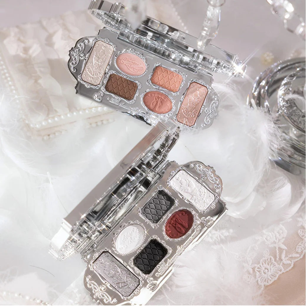 Flower Knows Swan Ballet Series 6 Color Eyeshadow Palette Long-lasting Effect Silky Powder Matte Chameleon Eye Makeup Cosmetics