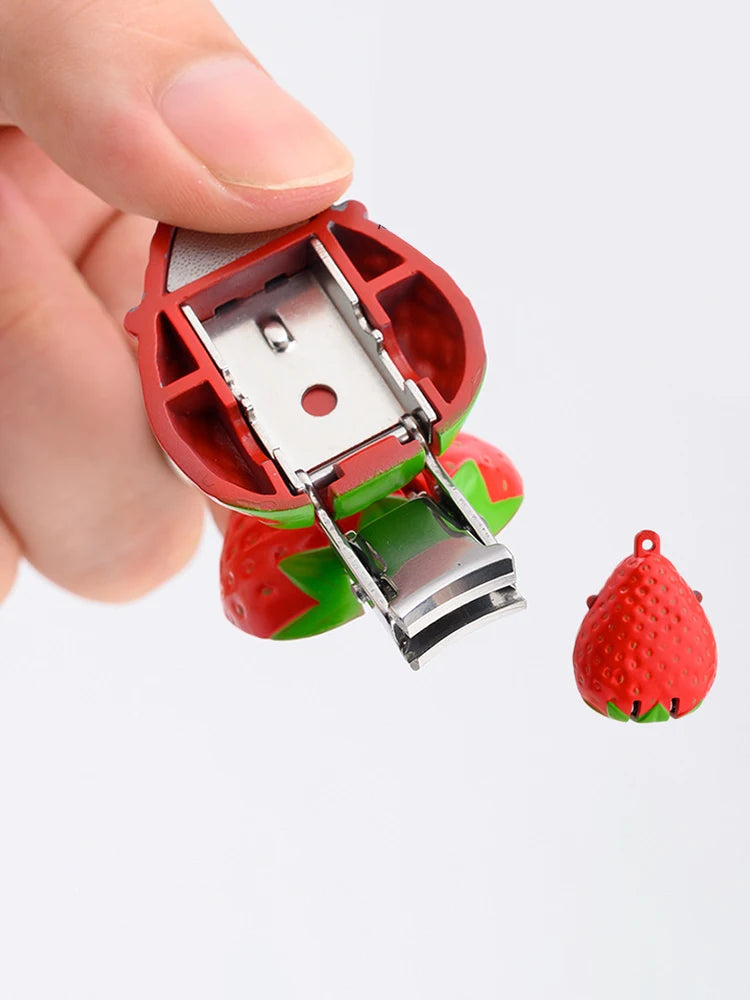 Nail Clippers Fruits Strawberries Nail Clippers Folding Nail Clippers High End Nail Clippers Portable Manicure Tools Key Fob