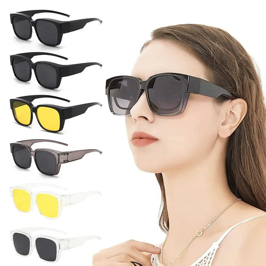 UV Protection That Can Be Worn over Other Glasses Square Shades Wrap Around Polarized Fit Over Glasses Sunglasses