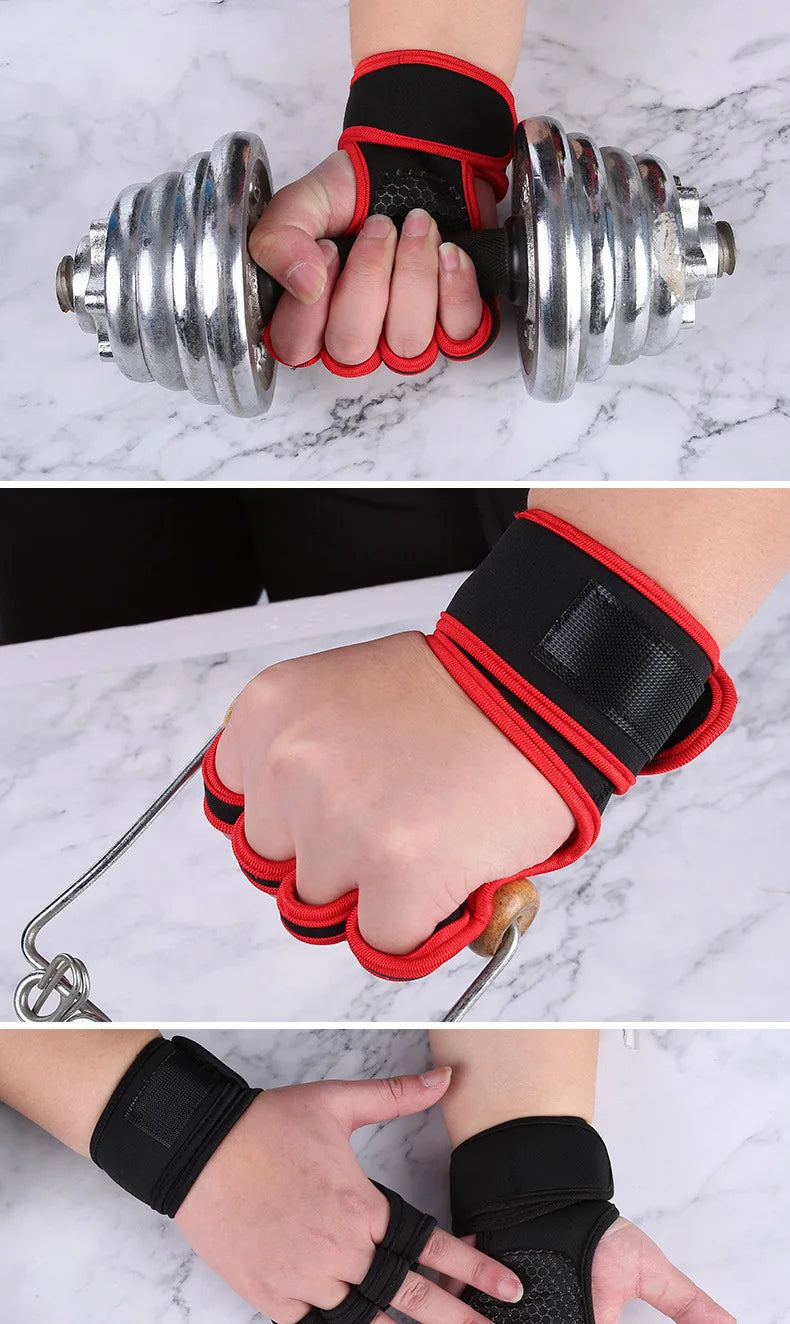 Workout Gloves for Men Women Cycling Gym Weightlifting Fitness Anti-Callus Wrist Support Pull up Bar Unisex Anti-Slip Gloves