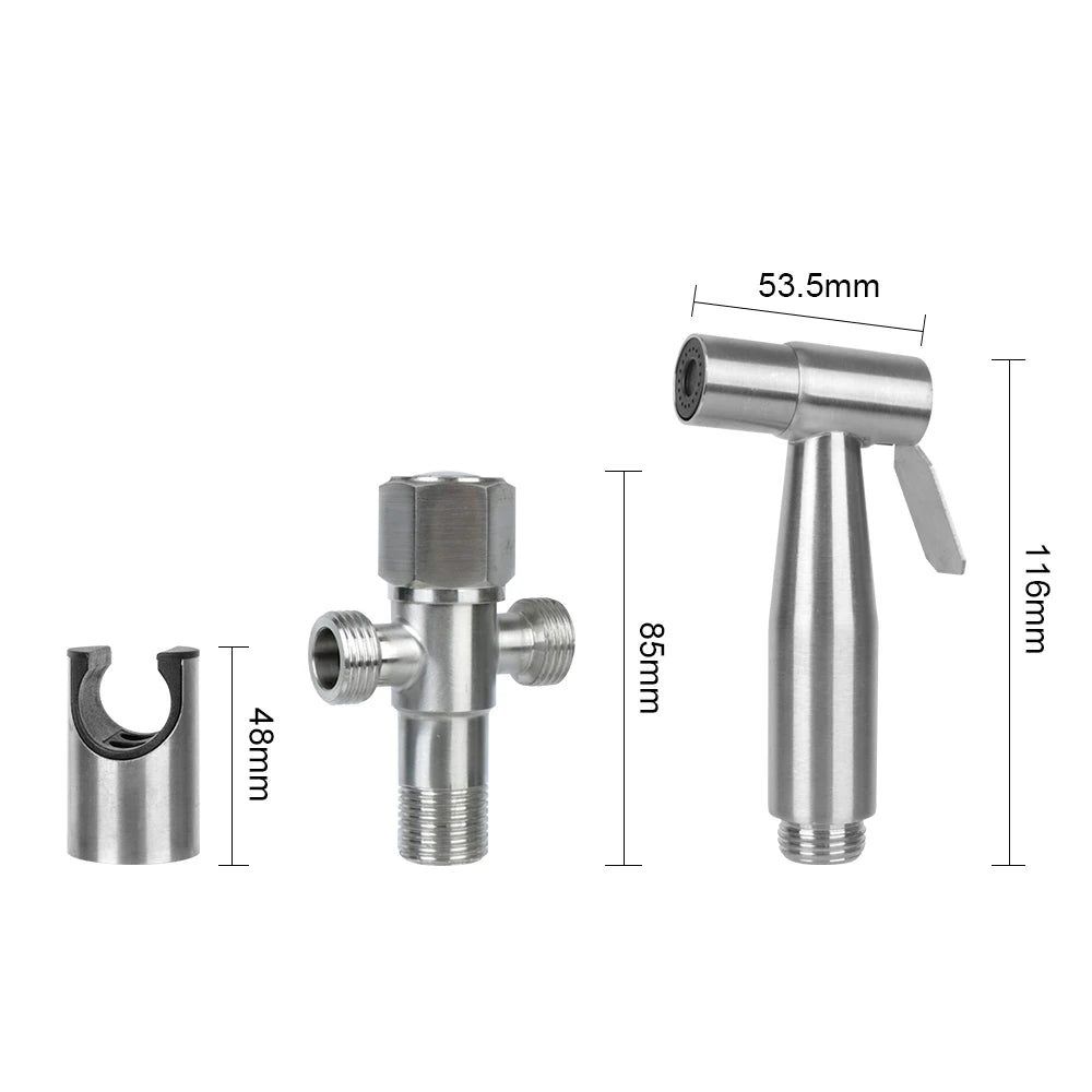 Bidet sprayer set For toilet shower head For Bathroom hand sprayer Handheld self cleaning Hand Bidet faucet Stainless Steel
