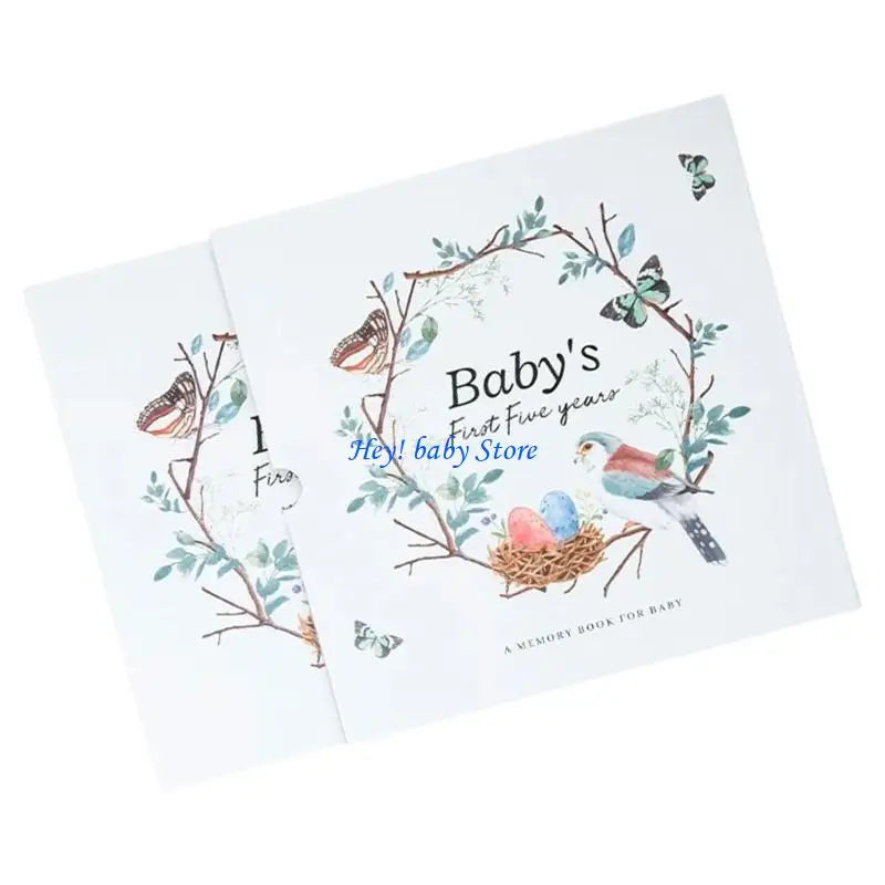 Q1FE Memory Book for Baby Boy Girl Baby Milestones Book to Record Every Event Journal Scrapbook Photo Album