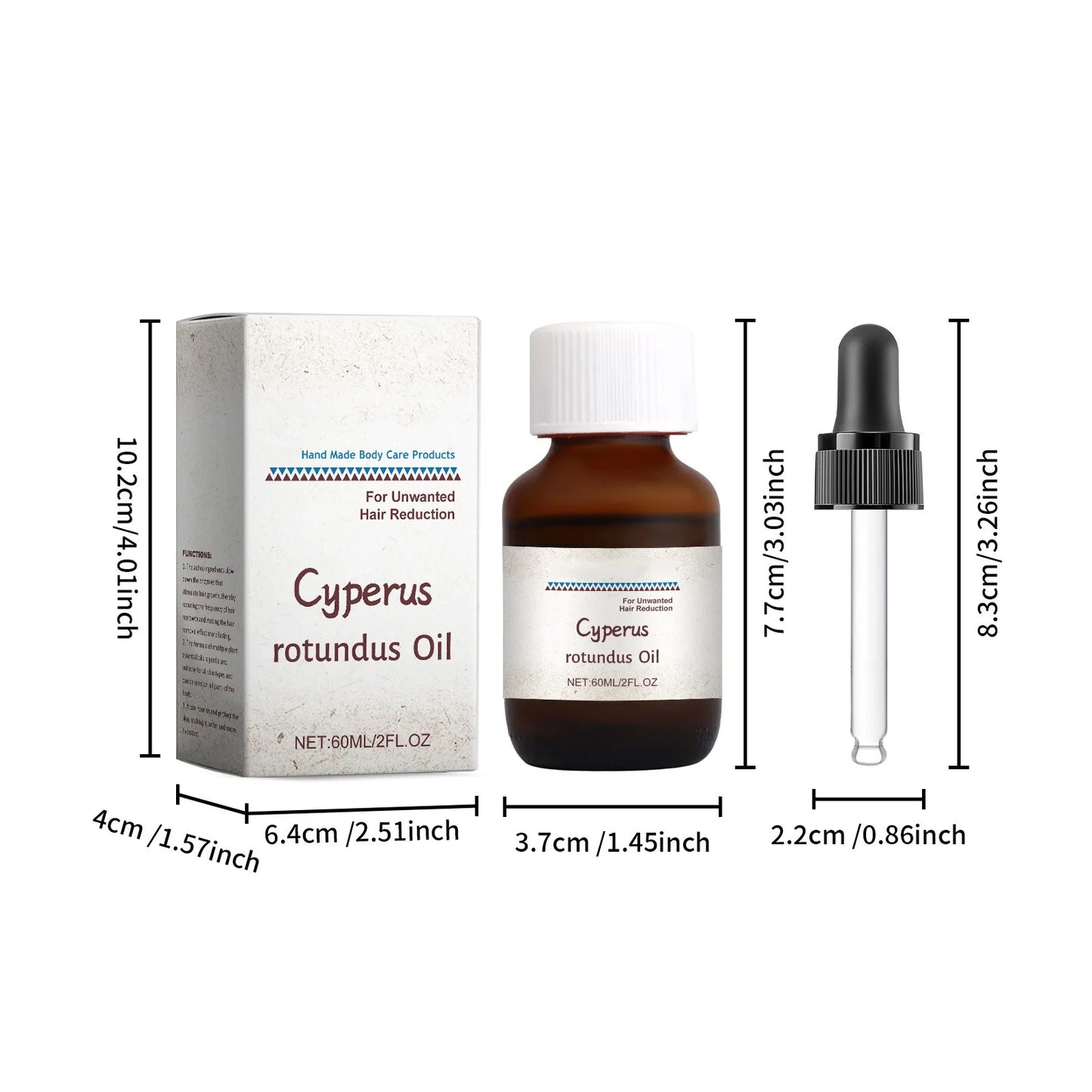 60ml Cyperus Rotundus Hair Removal Care Oil Cyperus Rotundus Plant Oil Body Moisturizing Nourishing Hair Removal Body Care Oil